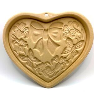Pampered Chef "Seasons of the Heart" Stoneware Cookie Molds, Set of 4, 2003